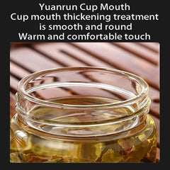 Glass Tea Infuser Bottle Tea Water Separation Cup 450ml Travel Tumbler Mug