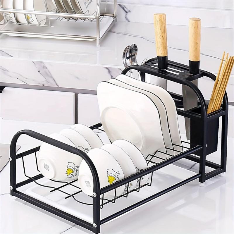 Countertop Dish Rack Cutting Board Bowl Plate Storage Rack
