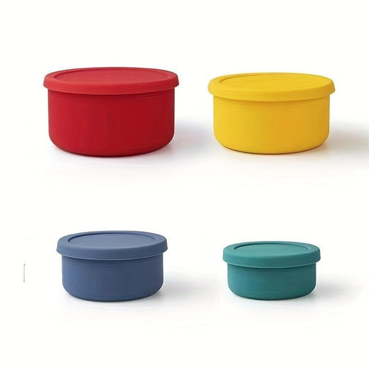 4pcs Silicone Crisper Boxes for Fresh Food Storage