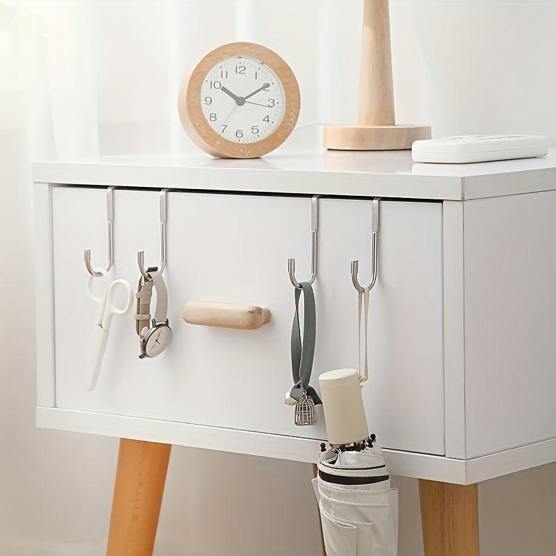 2pcs Stainless Steel Door Hooks for Kitchen and Office