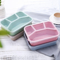 Wheat Straw Bento Box Japanese Style Lunch Box Microwave Safe Student Lunch Box