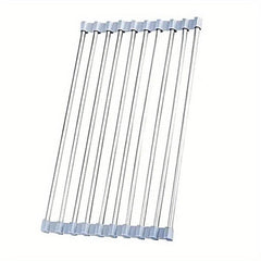 Rollable Cutlery Drying Rack Kitchen Stainless Steel Wire Drainer