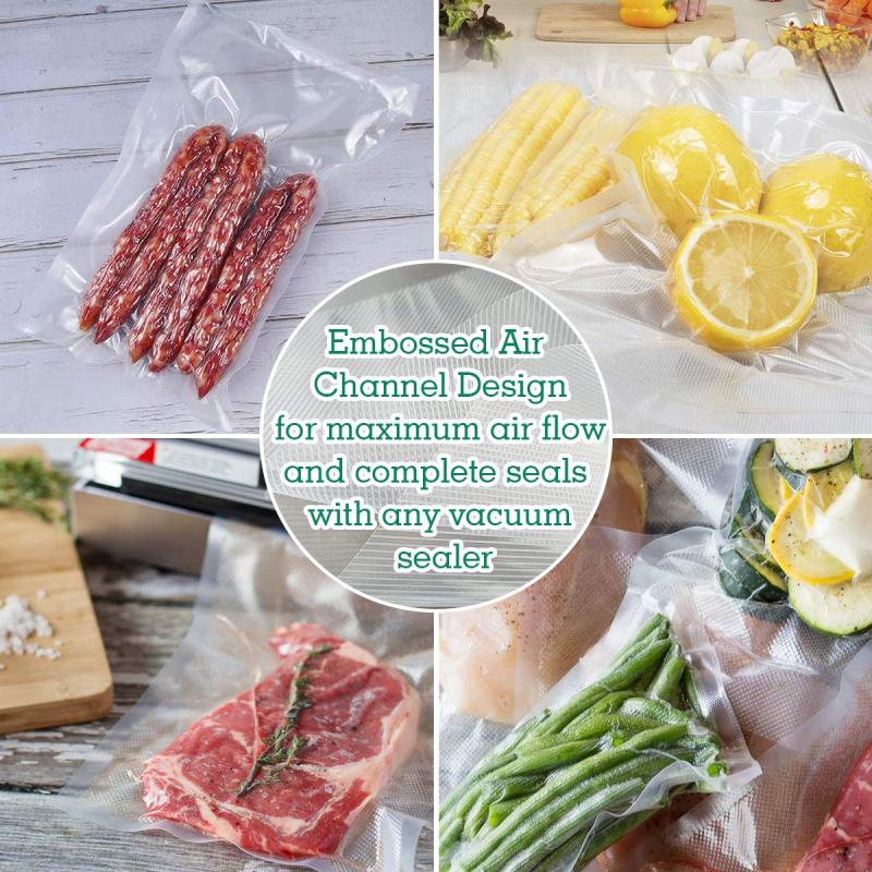 100pcs BPA Vacuum Bags for Food Preservation & Storage
