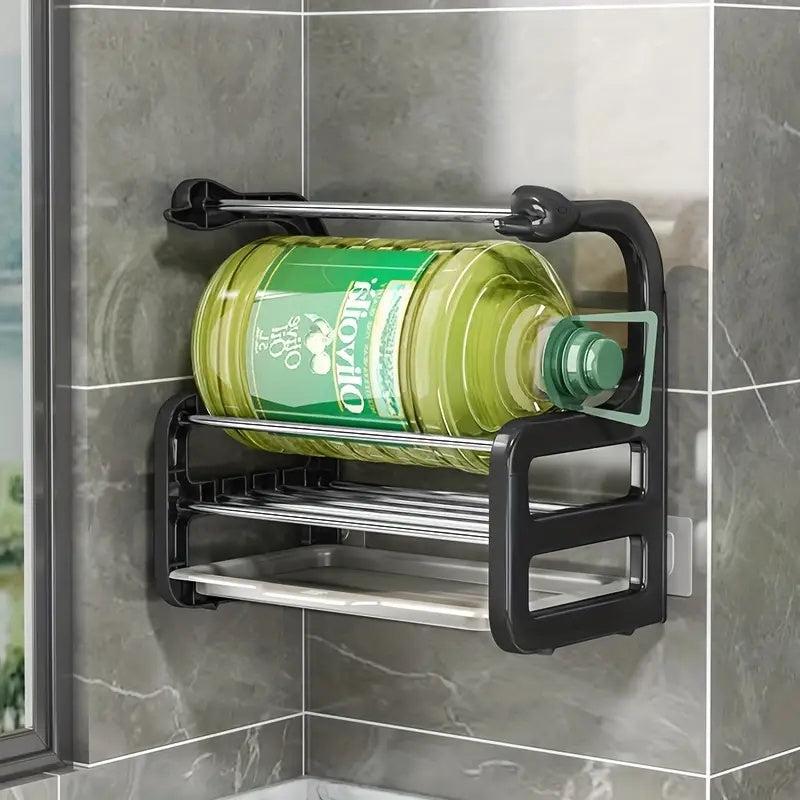 Stainless Steel Sink Sponge Holder with Removable Drain Tray