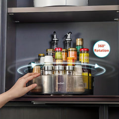 360 Rotating Spice Rack Organizer Seasoning Holder Functional Storage