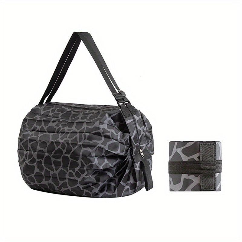 Leopard Print Reusable Grocery Bag Foldable Storage Portable Hand
