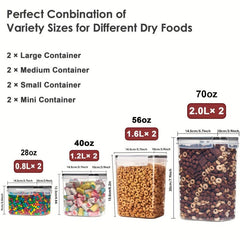 8Pcs Airtight Food Storage Containers Set With Lids BPA-Free