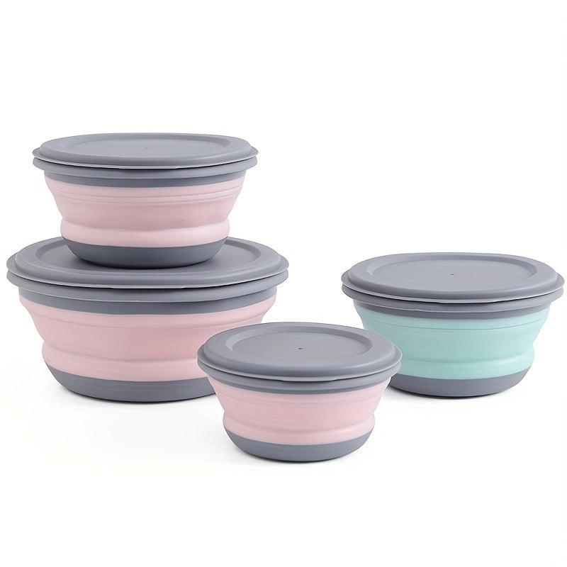 3pcs Foldable Bowl Set Portable Lunch Box for School Canteen Back to School