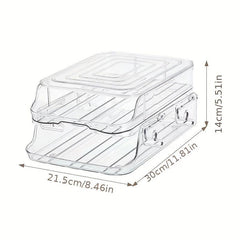 2 Layer Stackable Refrigerator Egg Storage Box Drawer Type
