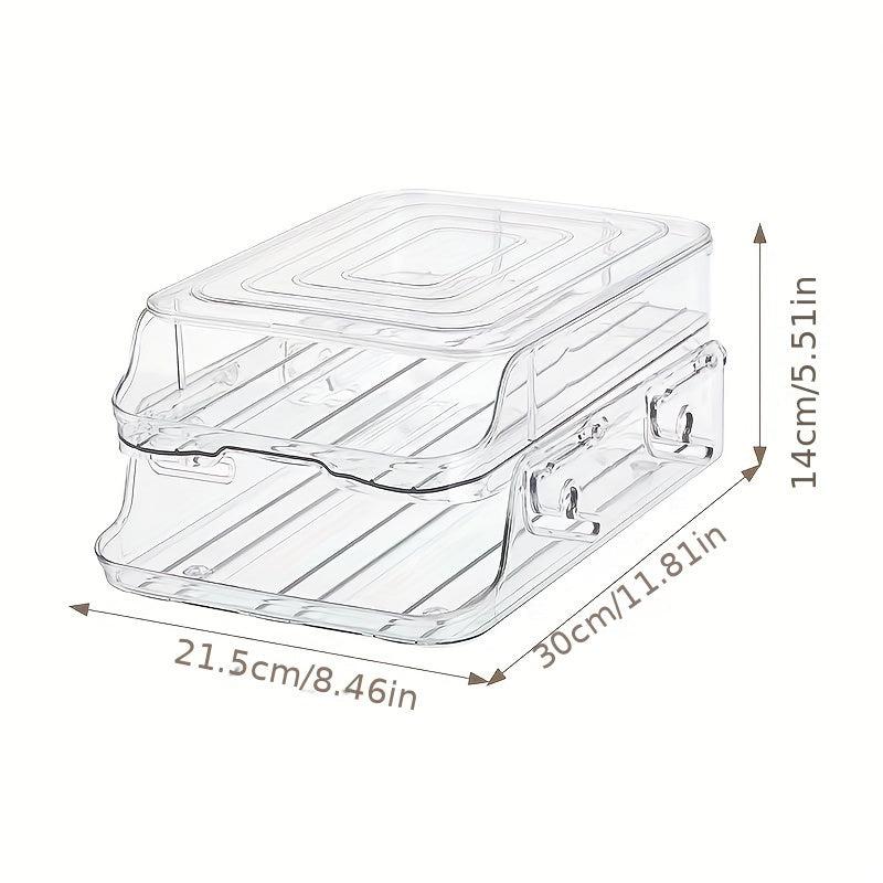 2 Layer Stackable Refrigerator Egg Storage Box Drawer Type