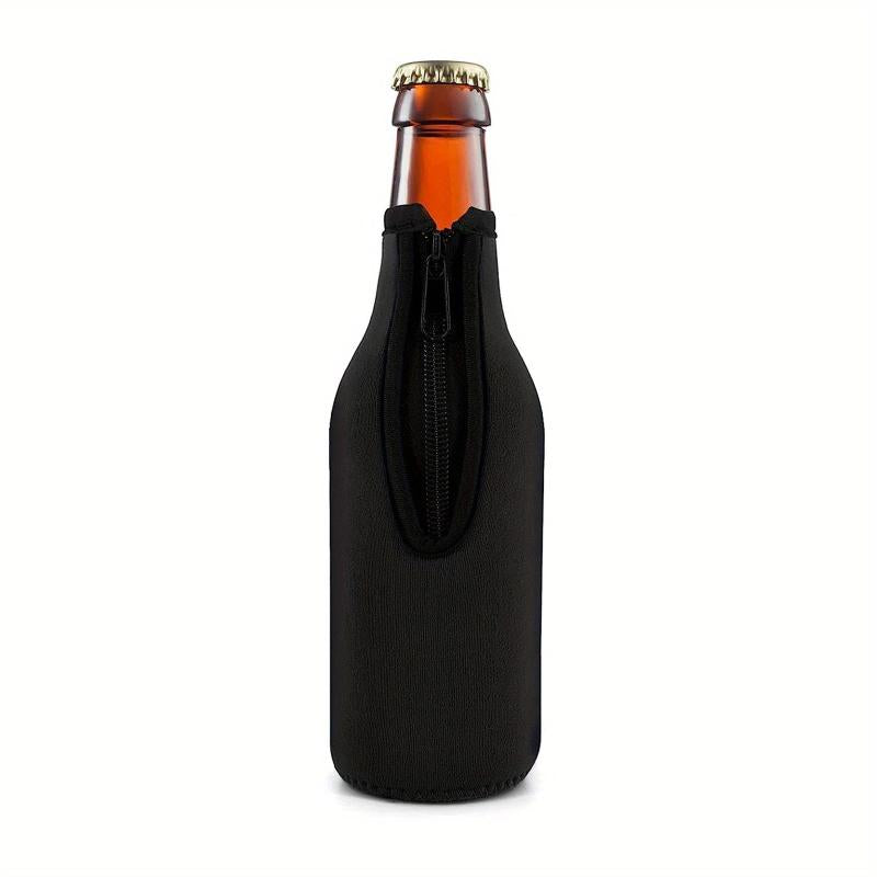 Beer Bottle Insulation Sleeve with Zipper Opening to Keep Beer and Hands Warm