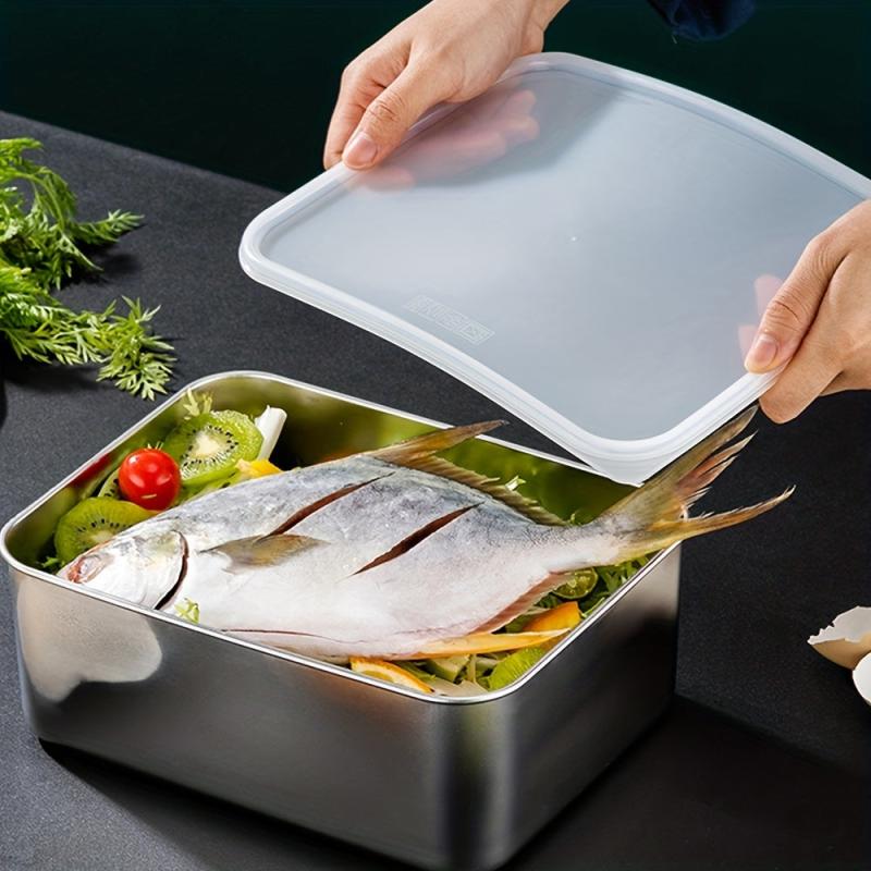 3pcs Stainless Steel Food Storage Containers for Fridge