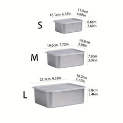 3pcs Stainless Steel Food Storage Containers for Fridge