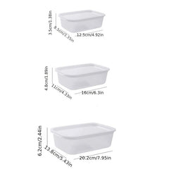 3pcs Refrigerator Storage Box Plastic Divider Bento Box