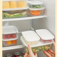 3pcs Refrigerator Storage Box Plastic Divider Bento Box
