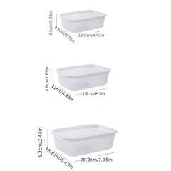 3pcs Refrigerator Storage Box Plastic Divider Bento Box