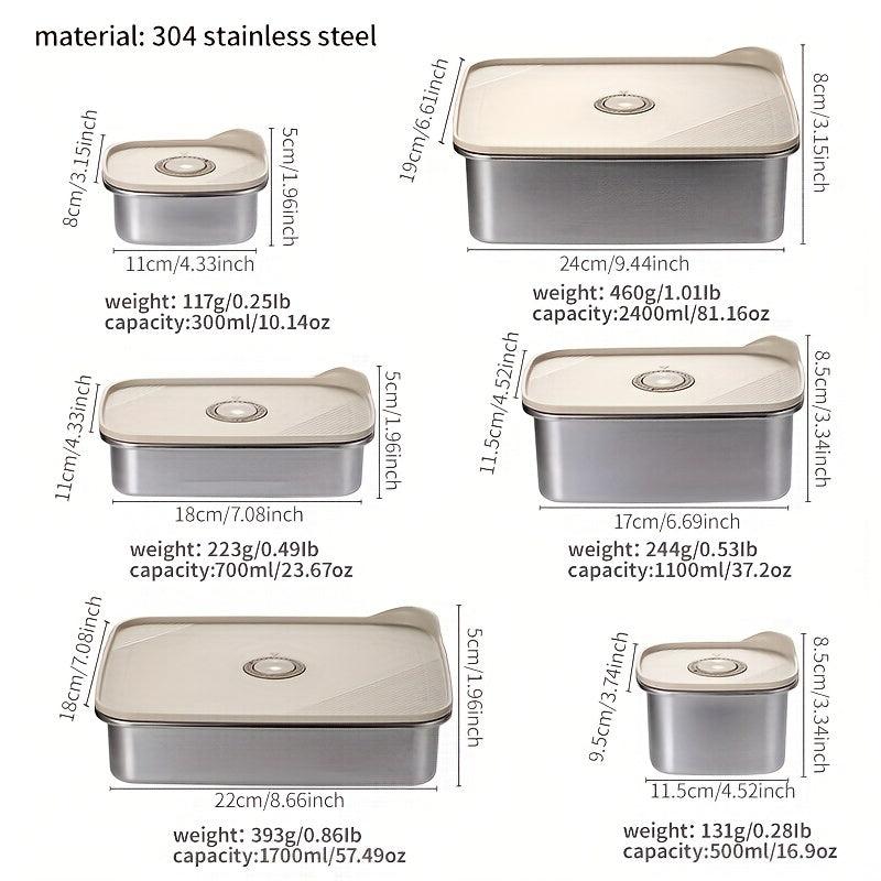 304 Stainless Steel Bento Box Airtight Food Storage 1700ml