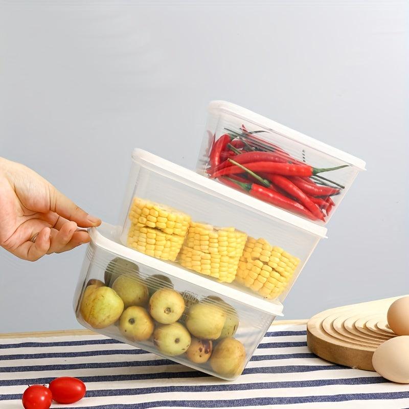 Plastic Refrigerator Storage Box Fresh Keeping Fruit Vegetable Crisper