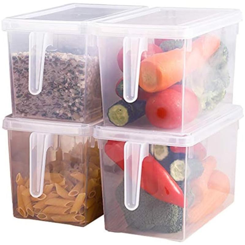 Fridge Organizer Bin With Handle And Lid 5.0L