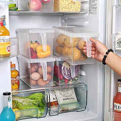 Fridge Organizer Bin With Handle And Lid 5.0L
