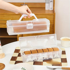Rectangular Storage Box Cake Roll Packaging Reusable Container