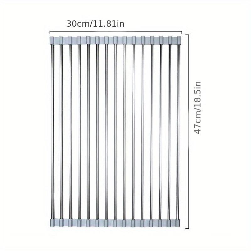 Foldable Kitchen Sink Drain Rack - Vegetable Fruit Dishwashing Rack