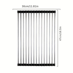 Foldable Kitchen Sink Drain Rack - Vegetable Fruit Dishwashing Rack