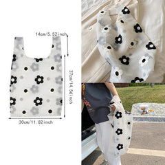 Embroidered Clear Organza Tote Recycle Shopping Bag Shoulder Bags For Female