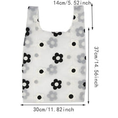 Embroidered Organza Jelly Tote Shopping Bag Daisy Fruit Bag Shoulder Bags