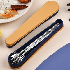 Portable Tableware Storage Box Cutlery Organizer Plastic Case Kitchen