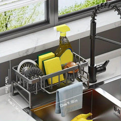 Faucet Dishcloth Sponge Holder Kitchen Storage Rack Sink Drain Basket