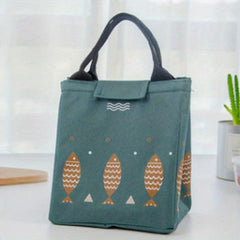 Fish Cartoon Bento Bag Ice Pack Waterproof Outdoor Picnic Lunch Box Bag