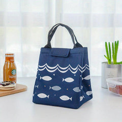 Fish Cartoon Bento Bag Ice Pack Waterproof Outdoor Picnic Lunch Box Bag