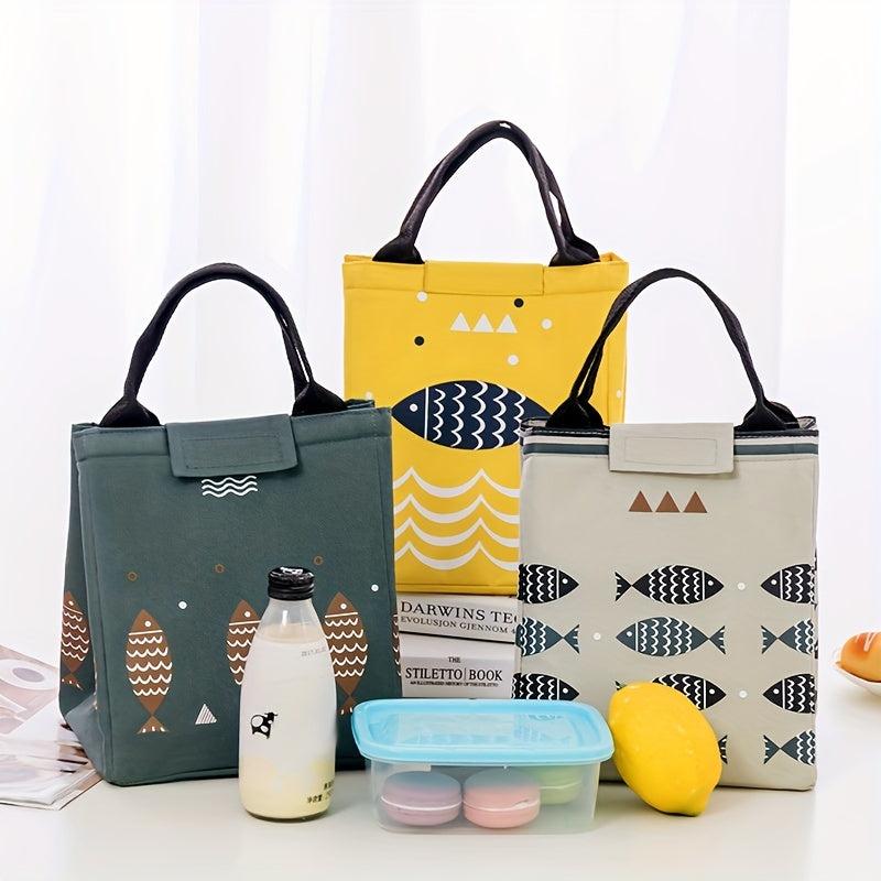 Fish Cartoon Bento Bag Ice Pack Waterproof Outdoor Picnic Lunch Box Bag