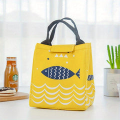Fish Cartoon Bento Bag Ice Pack Waterproof Outdoor Picnic Lunch Box Bag