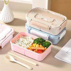 Leakproof Lunch Box with Tableware for Office Workers