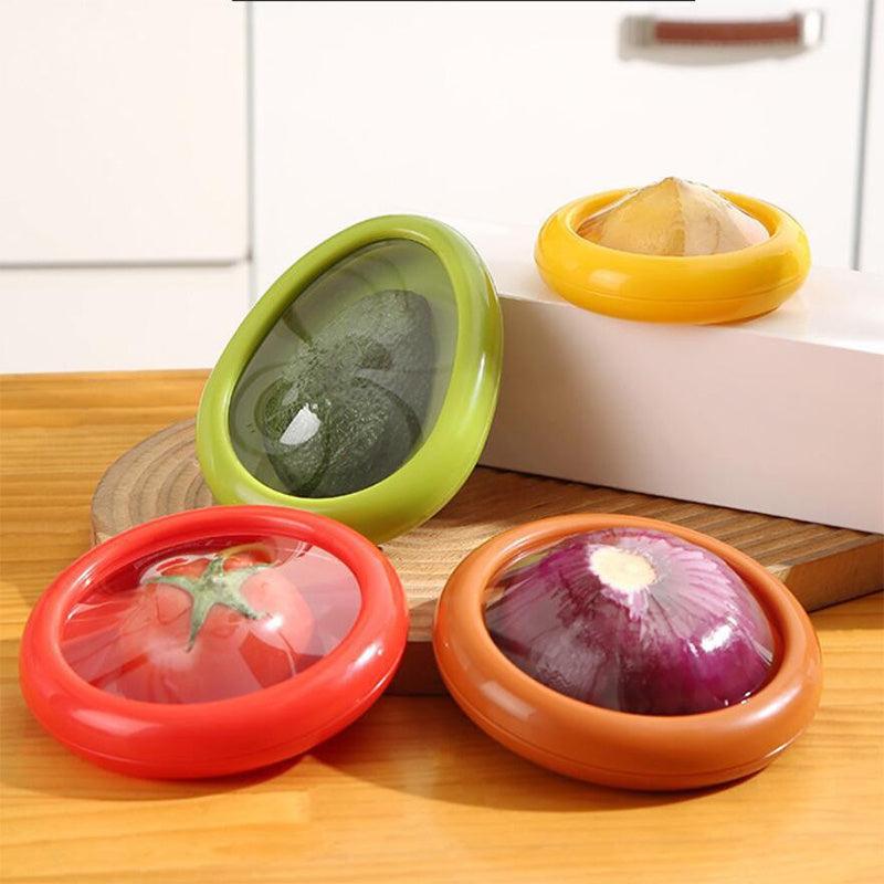 4pcs Avocado Preservation Box Food Storage Container Freshkeeping Covers