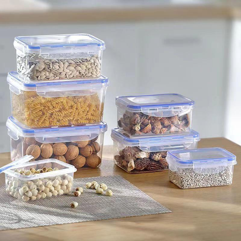 4pcs Kitchen Food Containers Reusable Fresh keeping Fruit And Vegetable Crisper