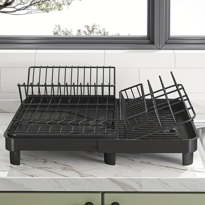 Metal Dish Drying Rack with Cutlery Holder