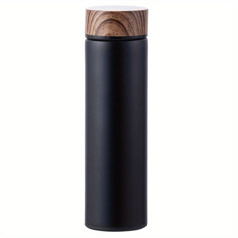 500ml Vacuum Flask Wood Lid Leakproof Thermal Bottle