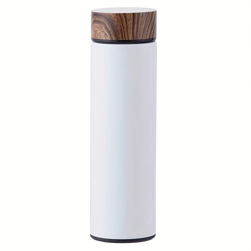 500ml Vacuum Flask Wood Lid Leakproof Thermal Bottle