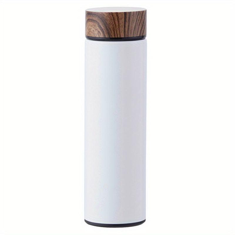 500ml Vacuum Flask Wood Lid Leakproof Thermal Bottle