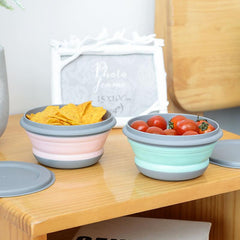 3pcs Silicone Foldable Lunch Box Portable Outdoor Food Storage Leakproof
