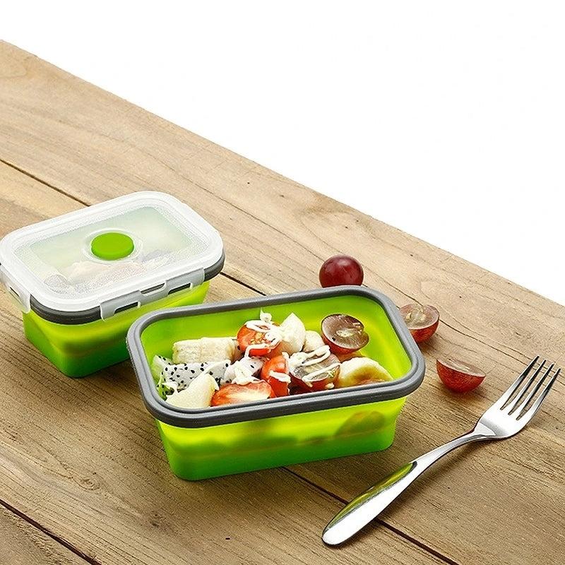 Silicone Collapsible Bento Box Leakproof Food Container 300-1200ml