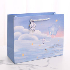 Horizontal Cartoon Astronaut Planet Gift Bag for Children's Birthday