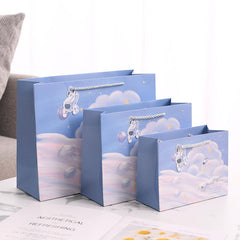 Horizontal Cartoon Astronaut Planet Gift Bag for Children's Birthday