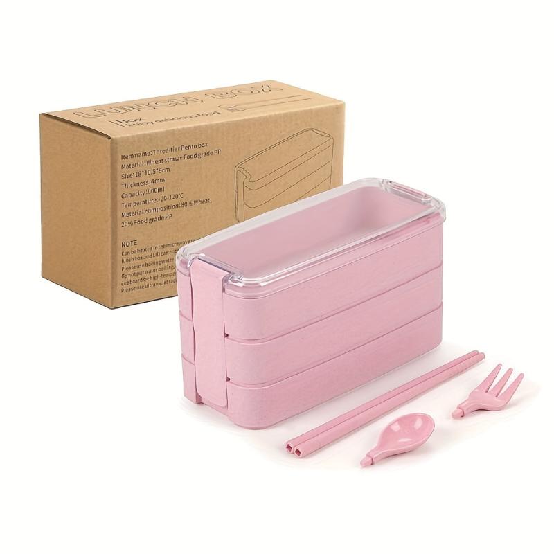 Japanese Style Three-layer Bento Box Microwave Safe Leakproof Container