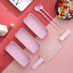Japanese Style Three-layer Bento Box Microwave Safe Leakproof Container