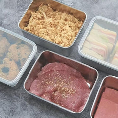 Japanese Stainless Steel Fresh-keeping Box with Lid