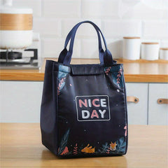 Insulated Lunch Bag Corgi Elephant Bear Printed Reusable Aluminum Foil Lunch Box